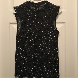Black Polka-doted blouse